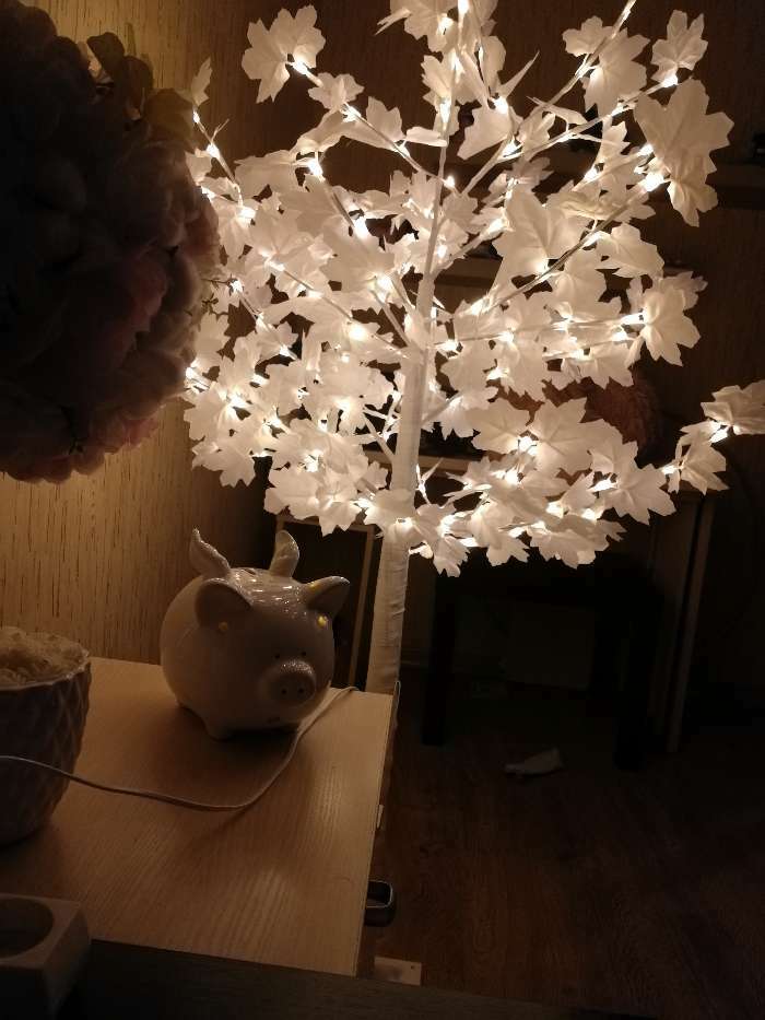 Фотография покупателя товара Светодиодное дерево «Клён белый» 1.6 м, 160 LED, постоянное свечение, 220 В, свечение тёплое белое - Фото 12