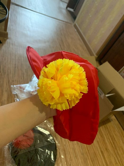 Фотография покупателя товара Шляпа "Картуз с цветком", р-р 52, 4-6 лет, цвет красный - Фото 1