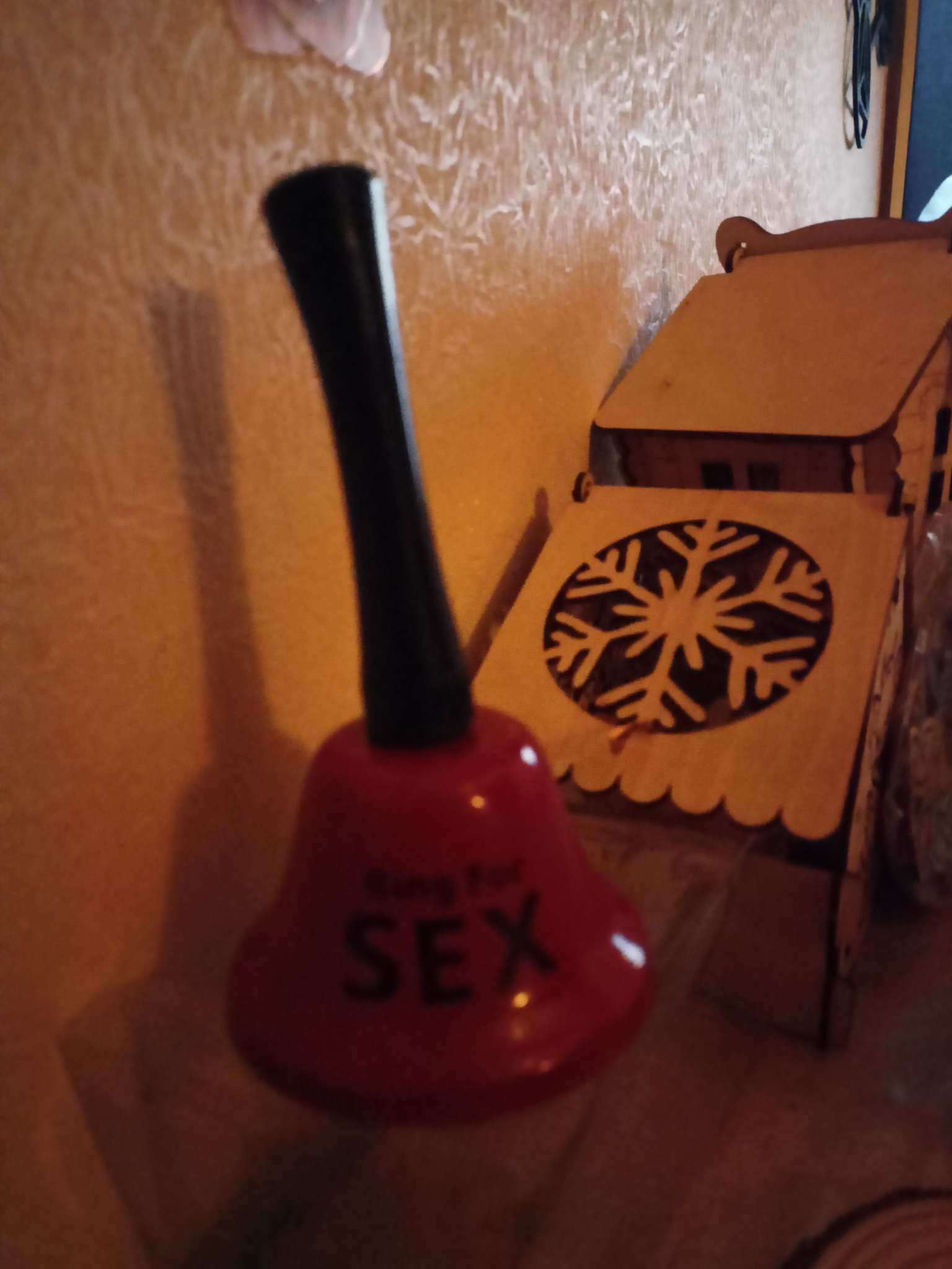 Фотография покупателя товара Колокольчик настольный "Ring for a sex", 13.5 х 7.5 х 7.5 см - Фото 2