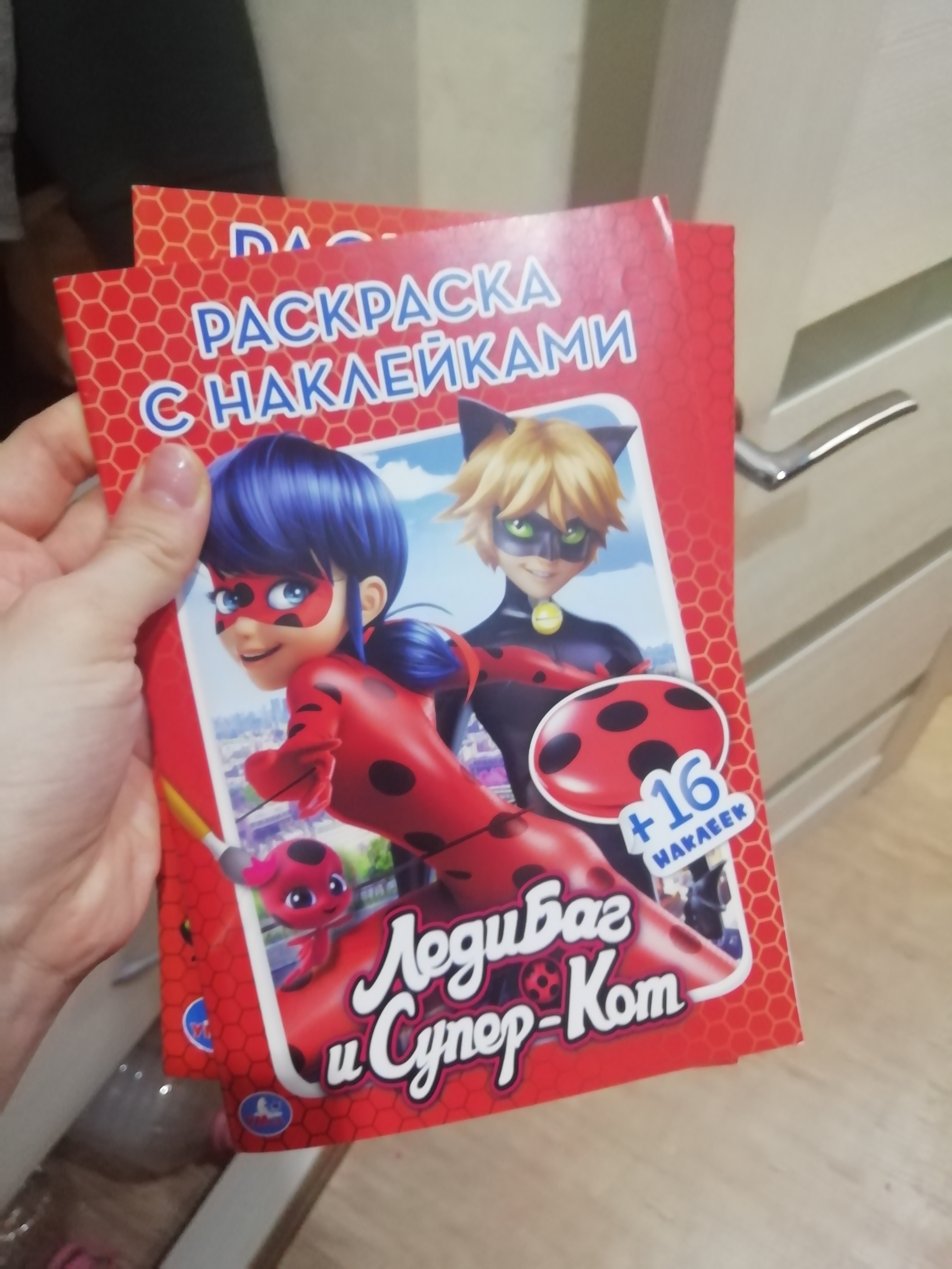 Фотография покупателя товара Раскраска с наклейками «Леди Баг и Супер-Кот» - Фото 5