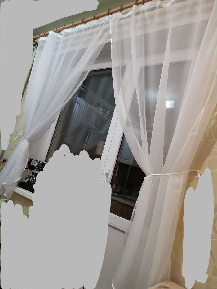 Фотография покупателя товара Комплект штор для кухни Witerra Дороти 280х180см, белый, пэ100% - Фото 5