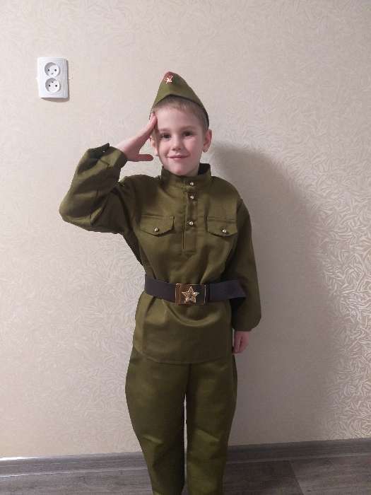 Фотография покупателя товара Детский карнавальный костюм "Военный" для мальчика, р-р 40, рост 152 см - Фото 2