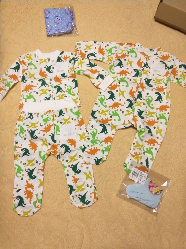 Фотография покупателя товара Кофточка детская, цвет белый/динозавры, рост 62 см - Фото 1