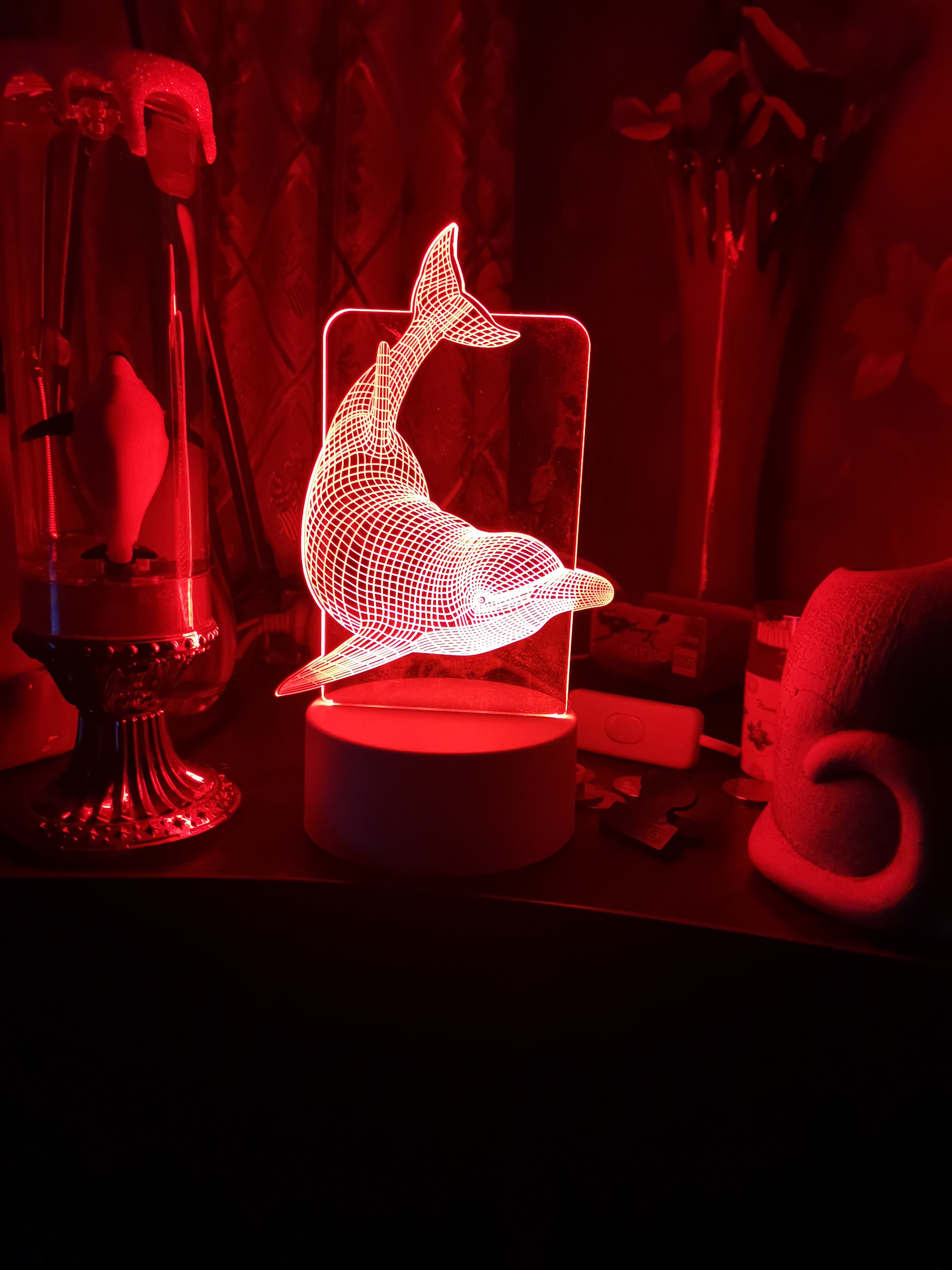 Фотография покупателя товара Светильник «Большой дельфин» LED RGB от сети RISALUX - Фото 3