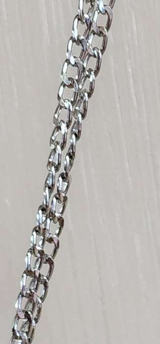 Фотография покупателя товара Цепочка для сумки, плоская, с карабинами, алюминиевая, 9 × 14 мм, 120 см, цвет серебряный - Фото 4