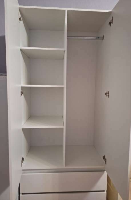 Фотография покупателя товара Шкаф двухстворчатый распашной «Клик Мебель. Мадера», 2 ящика, 900×500×2100 мм, цвет белый - Фото 26