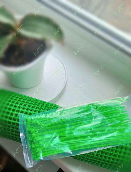 Фотография покупателя товара Хомут нейлоновый ТУНДРА krep, для стяжки, 2.5х150 мм, цвет зеленый, в упаковке 100 шт. - Фото 1