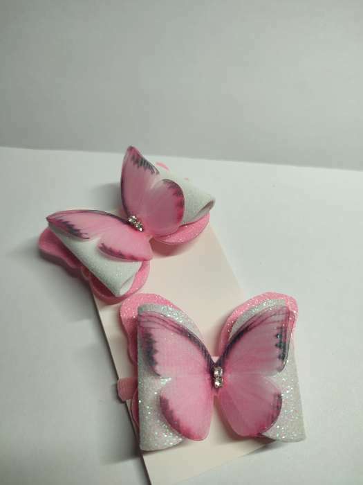 Фотография покупателя товара Декор для творчества «Бабочка», двухслойный, набор 12 шт., размер 1 шт. — 5 × 4 см, цвет розовый - Фото 16