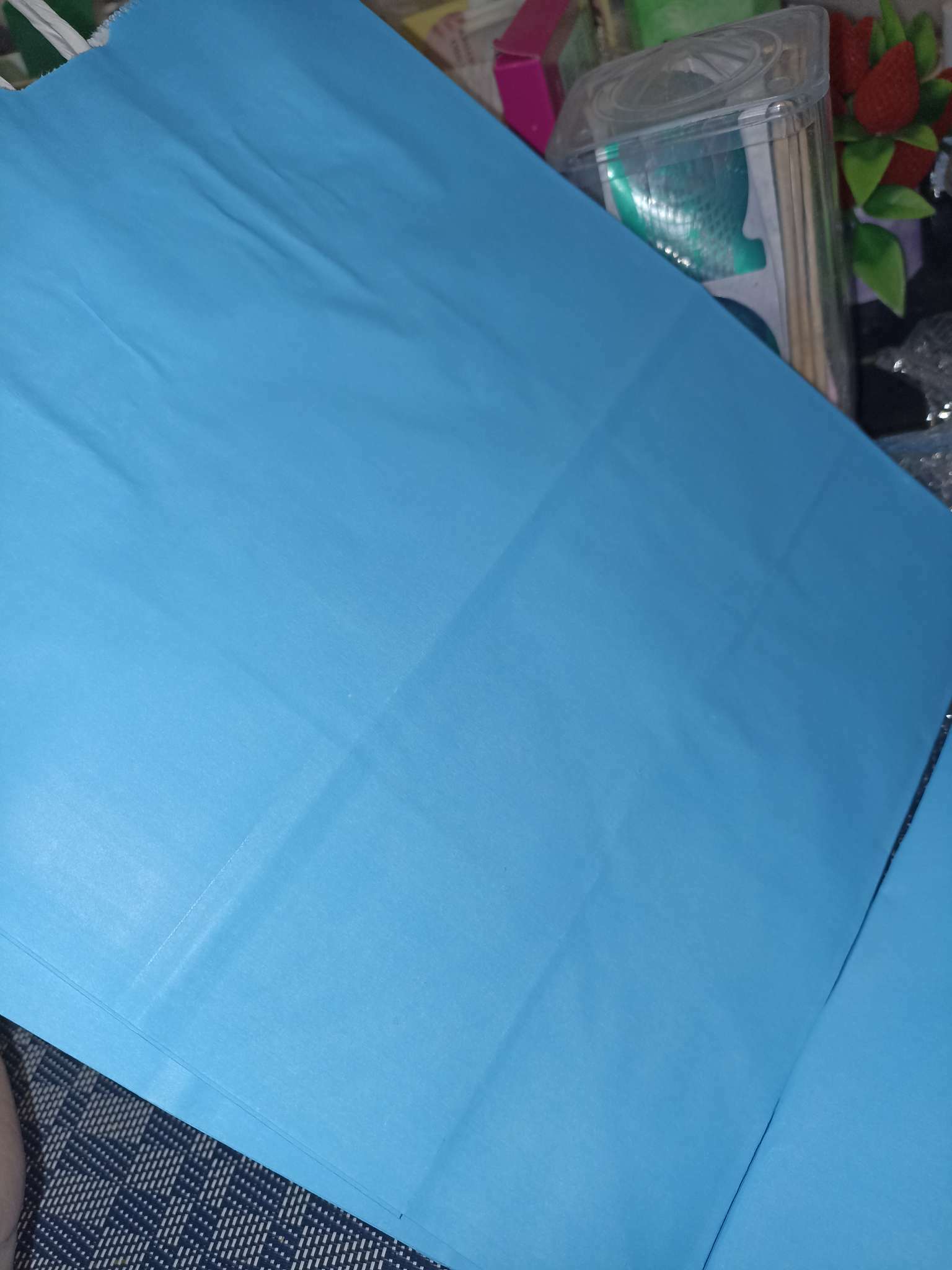 Фотография покупателя товара Пакет крафт "Радуга" голубой, 22 х 12 х 27 см - Фото 3