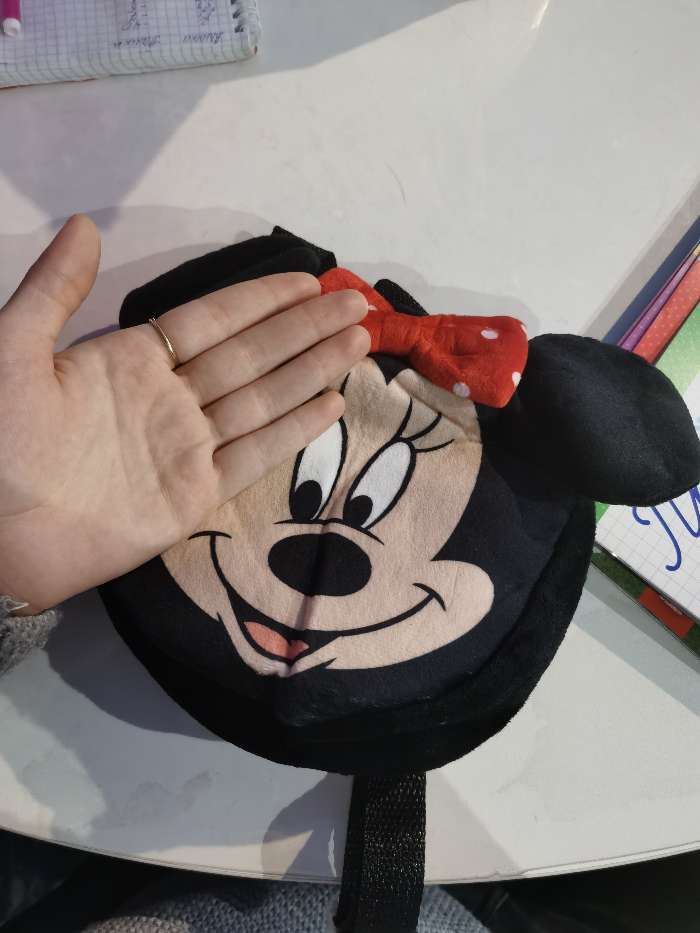 Фотография покупателя товара Рюкзак детский плюшевый, 18,5 см х 5 см х 22 см "Мышка", Минни Маус