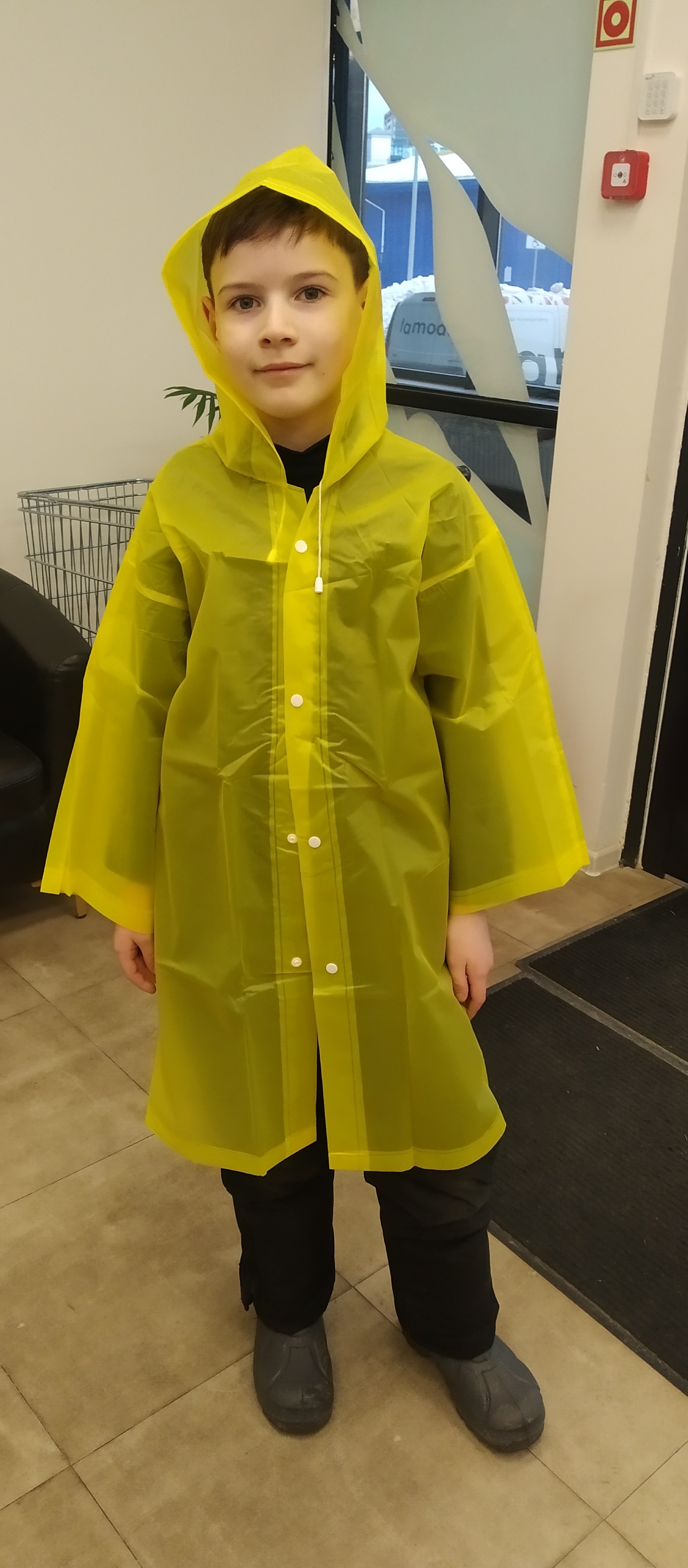 Фотография покупателя товара Дождевик «Космос» со светоотражающими наклейками, рост 120-160 см - Фото 5