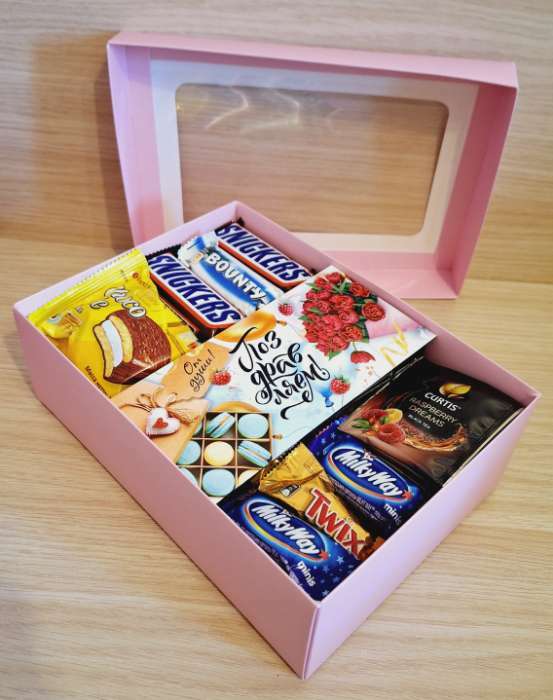 Фотография покупателя товара Коробка подарочная складная, упаковка, крышка - дно, с окном, розовая, 24×17×8 см - Фото 9