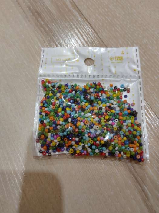 Фотография покупателя товара Набор бисера для плетения круглый «Арт Узор. Разноцветный», 12/0, 30 г, для рукоделия - Фото 5