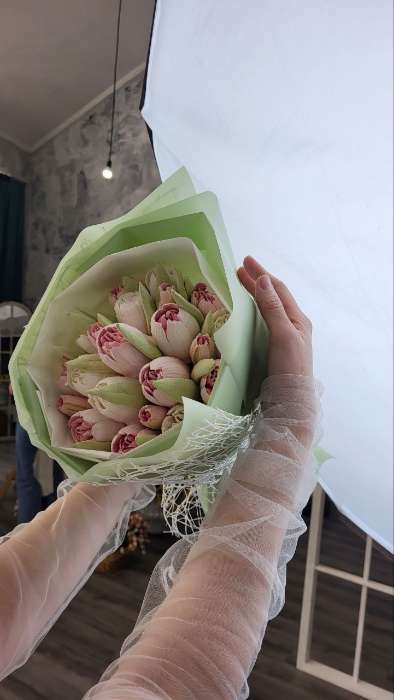 Фотография покупателя товара Пленка для цветов, матовая, хаки, 0,58 х 10 м