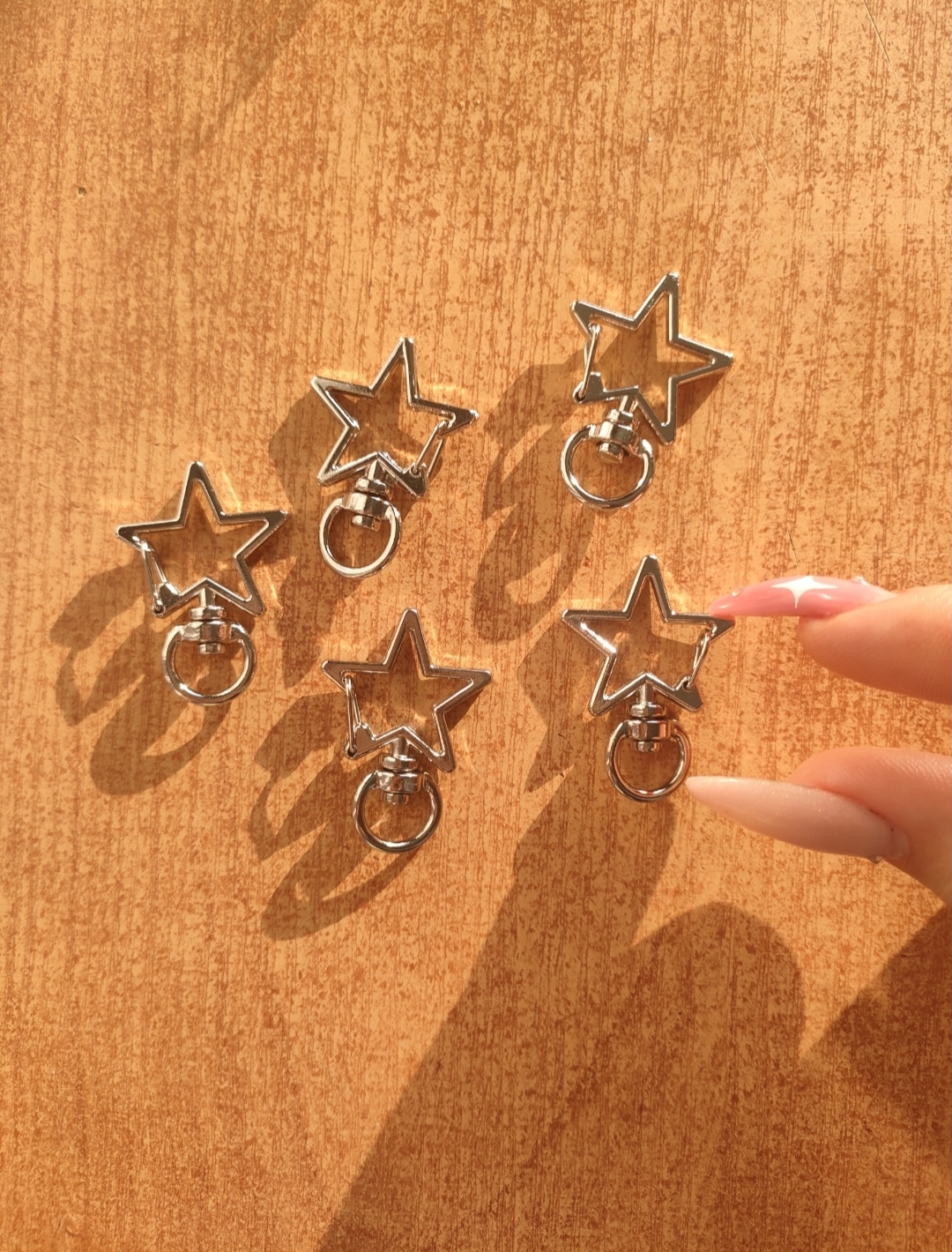 Фотография покупателя товара Карабин металл с кольцом "Звезда" серебро 3,4х2,3 см - Фото 1