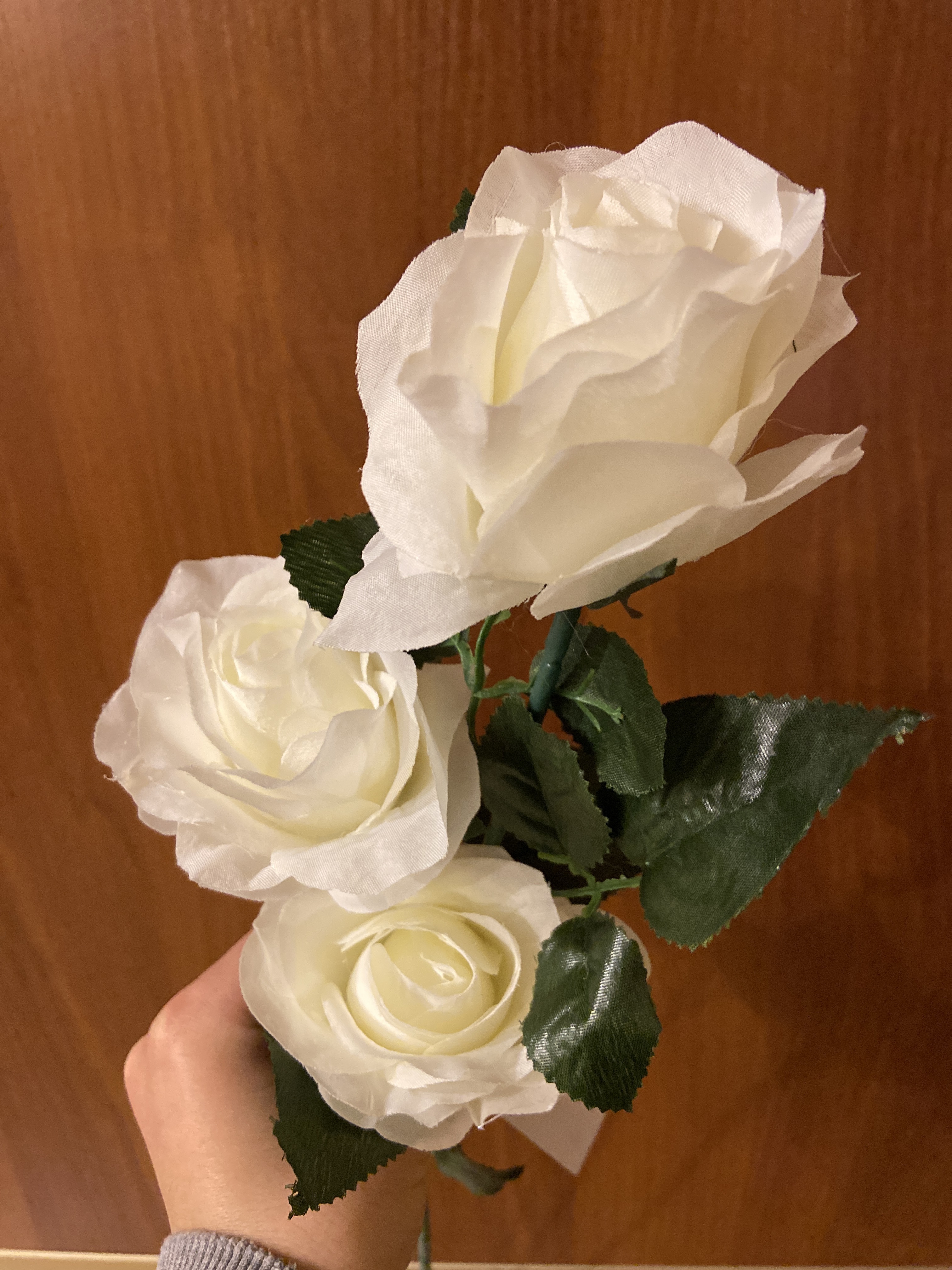 Фотография покупателя товара Цветы искусственные "Роза Жанна" 10х61 см, белый