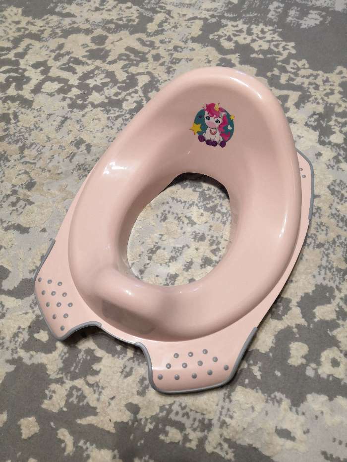 Фотография покупателя товара Детская накладка - сиденье на унитаз «Мишка» антискользящая, цвет розовый - Фото 14
