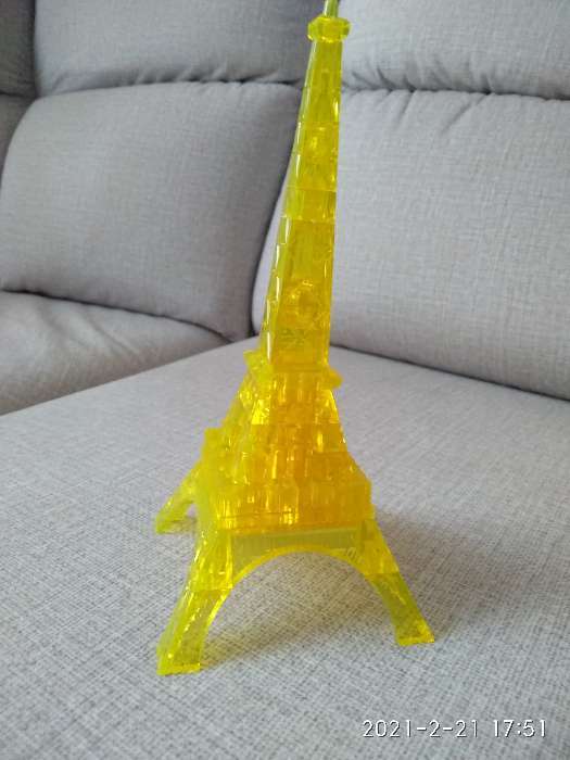 Фотография покупателя товара 3D пазл «Башня», кристаллический, 24 детали, световой эффект, цвета МИКС - Фото 4