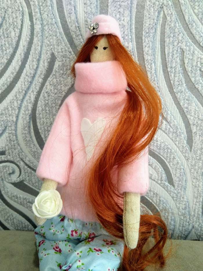 Фотография покупателя товара Интерьерная кукла «Мэги», набор для шитья, 18 × 22 × 3.6 см - Фото 7