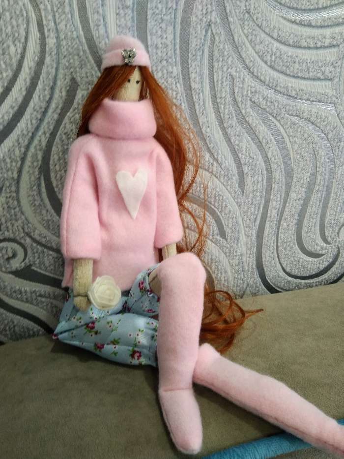 Фотография покупателя товара Интерьерная кукла «Мэги», набор для шитья, 18 × 22 × 3.6 см - Фото 9