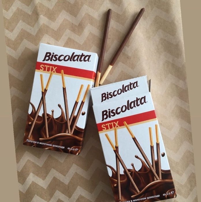Фотография покупателя товара Бисквитные палочки Biscolata покрытые молочным шоколадом, 40 г