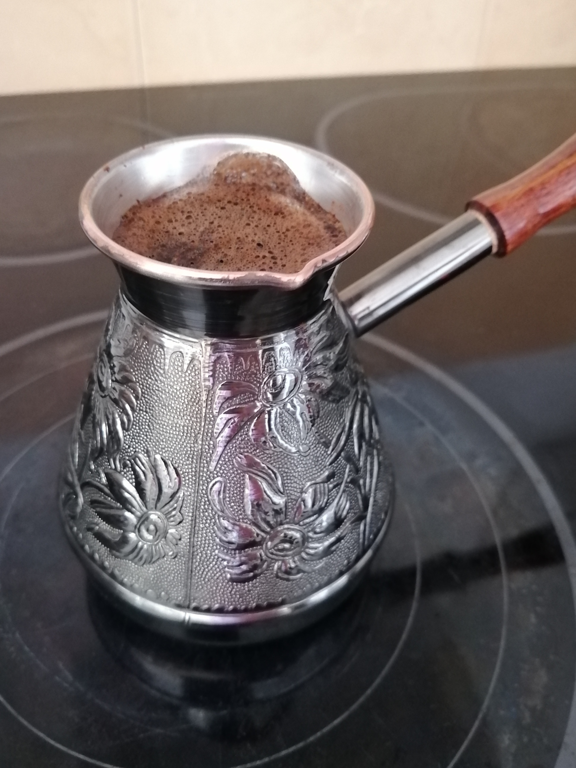 Фотография покупателя товара Турка для кофе медная «Ромашка», 0,4 л