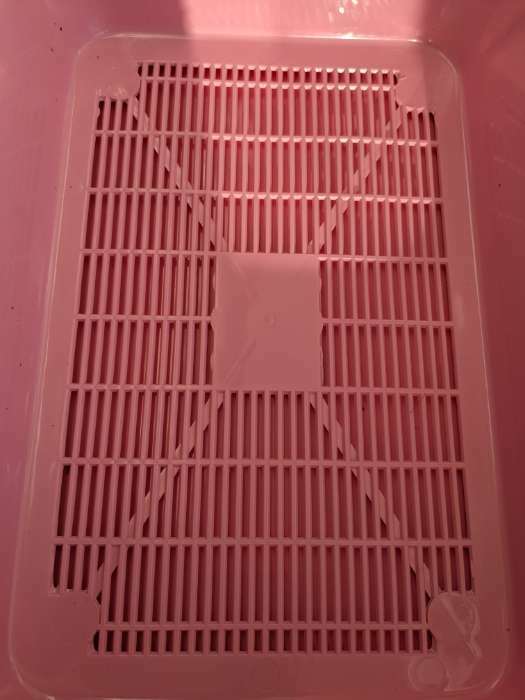 Фотография покупателя товара Туалет средний с сеткой 36 х 26 х 6,5 см, розовый - Фото 4