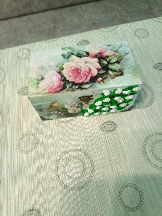 Фотография покупателя товара Шкатулка дерево под роспись «Прямоугольная», замок крючок, 20.5×11.5×10 см - Фото 1