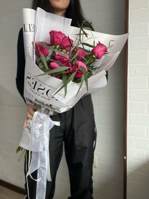 Фотография покупателя товара Пленка для цветов и букетов «Икона стиля» 65 мкм, 50×58 см - Фото 1