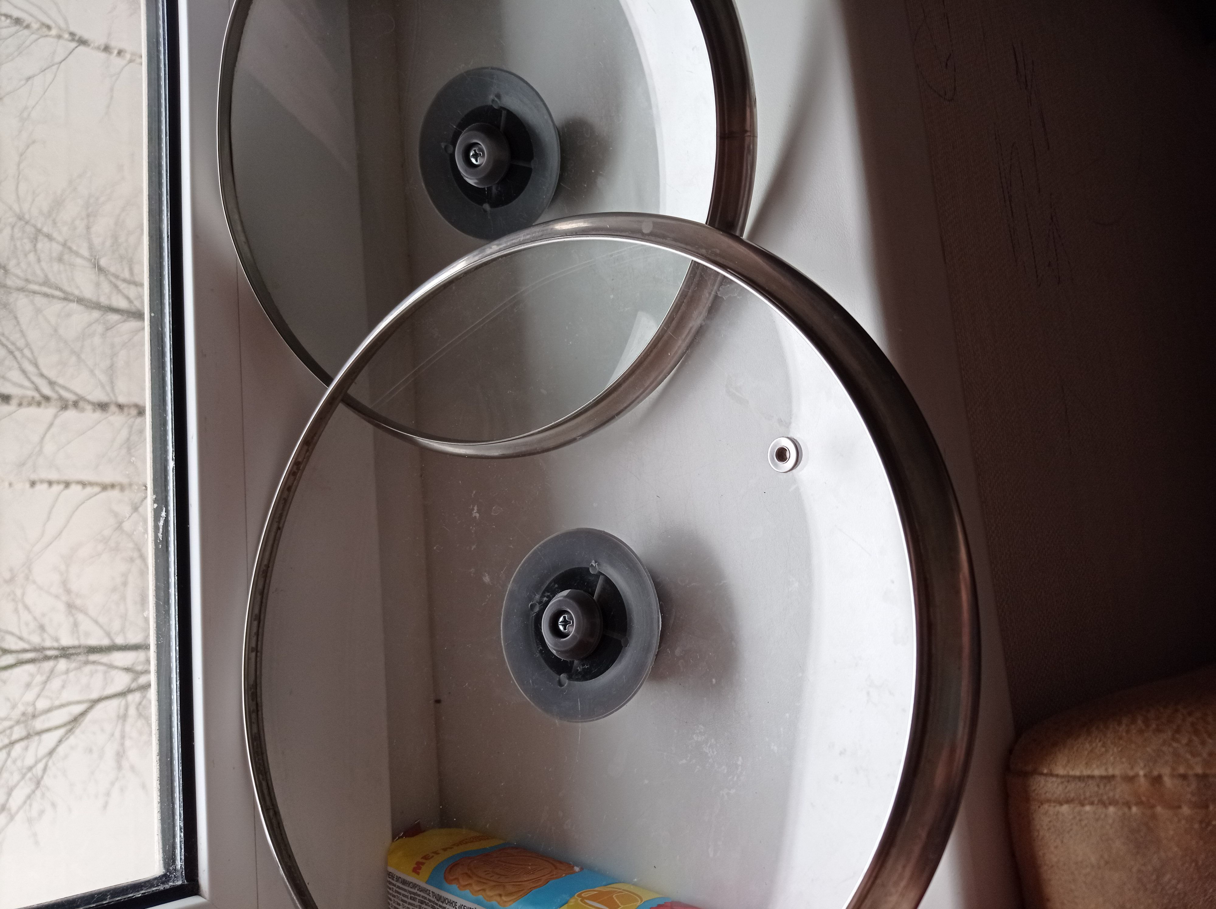 Фотография покупателя товара Ручка для крышки на посуда с саморезом, d=6 см, цвет серый - Фото 1