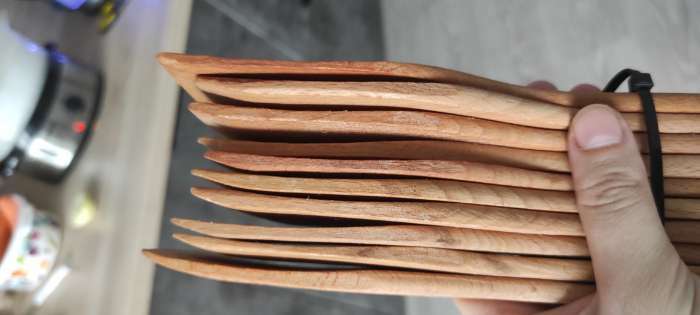 Фотография покупателя товара Лопатка деревянная "Прямая", 30.5 см, бук-премиум