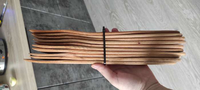 Фотография покупателя товара Лопатка деревянная "Прямая", 30.5 см, бук-премиум