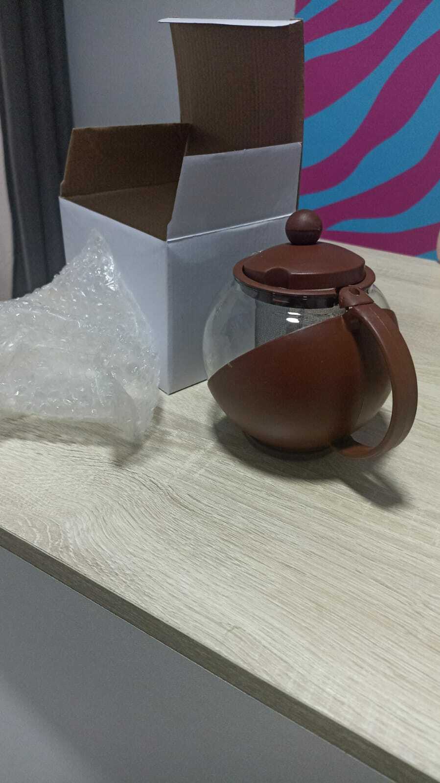 Фотография покупателя товара Чайник стеклянный заварочный «Забота», 1,25 л, с металлическим ситом, цвет МИКС - Фото 7