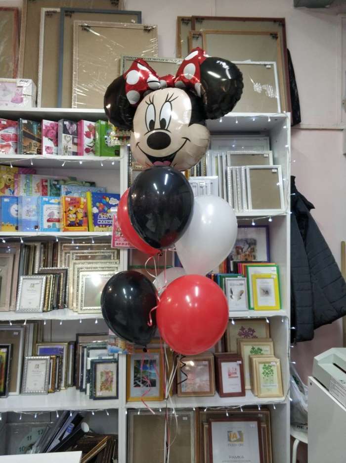 Фотография покупателя товара Шар воздушный "Мышка", 18 дюйм, фольгированный, Минни Маус - Фото 3