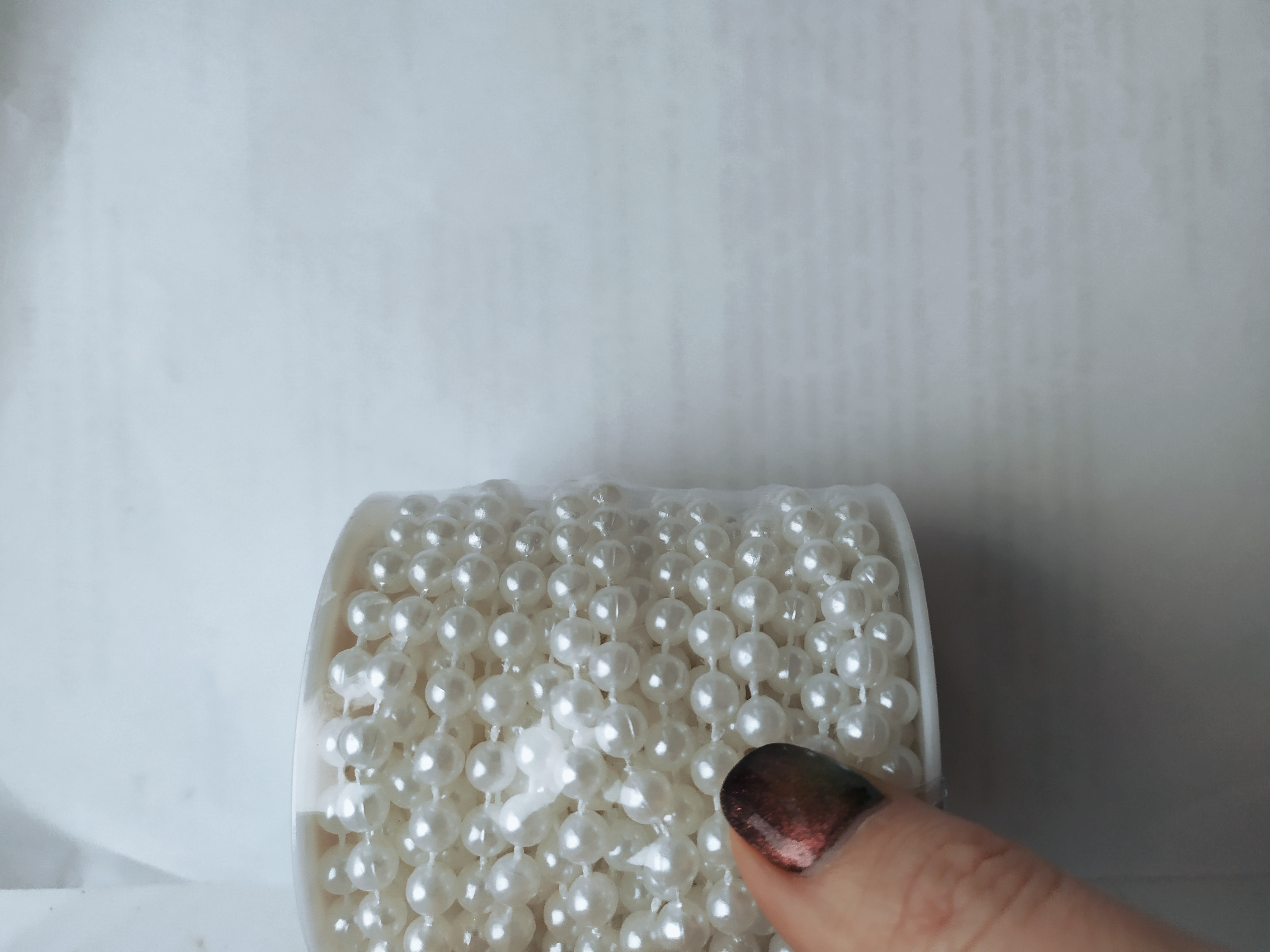Фотография покупателя товара Жемчуг на нитях, круглый, 6 мм, 9 ± 1 м, цвет белый