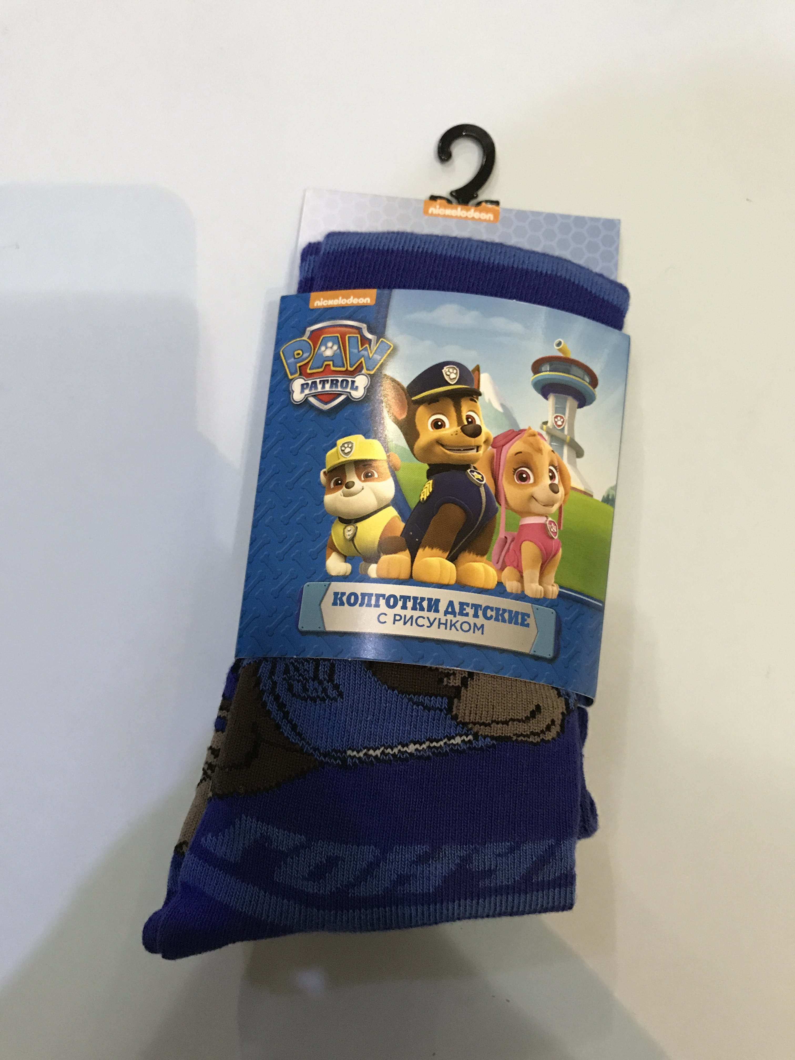 Фотография покупателя товара Колготки PAW PATROL «Гончик», цвет синий, 86-92 см - Фото 1