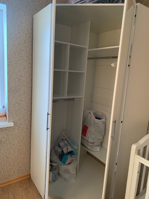 Фотография покупателя товара Шкаф угловой «Тиффани» №35, с зеркалом, 1070×1070×2250 мм, цвет белый текстурный - Фото 7