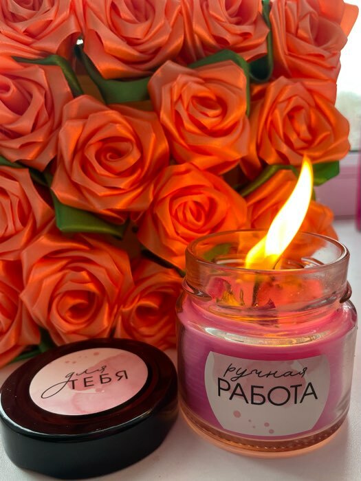 Фотография покупателя товара Краситель на основе соевого воска для свечей, 5 г, цвет нежно розовый - Фото 1