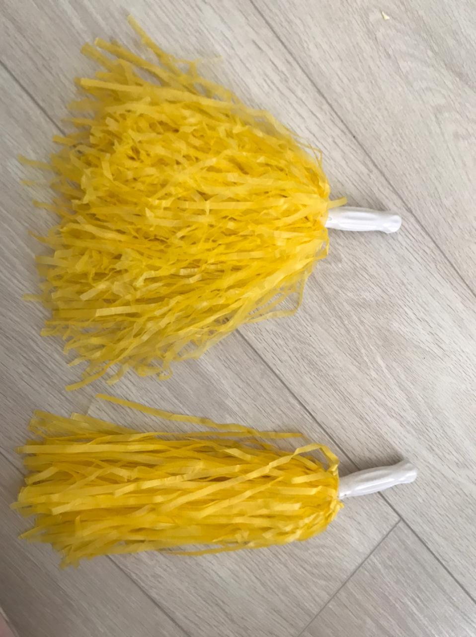 Фотография покупателя товара Карнавальные помпоны, набор 2 шт., цвет жёлтый