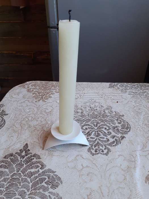Фотография покупателя товара Подсвечник "Звездочка" металл на 1 свечу, 9х3,5 см, белый - Фото 4