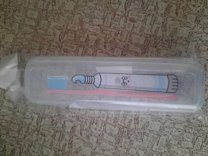 Фотография покупателя товара Футляр для зубной щётки и пасты «Друзья», 24×7 см, цвет прозрачный