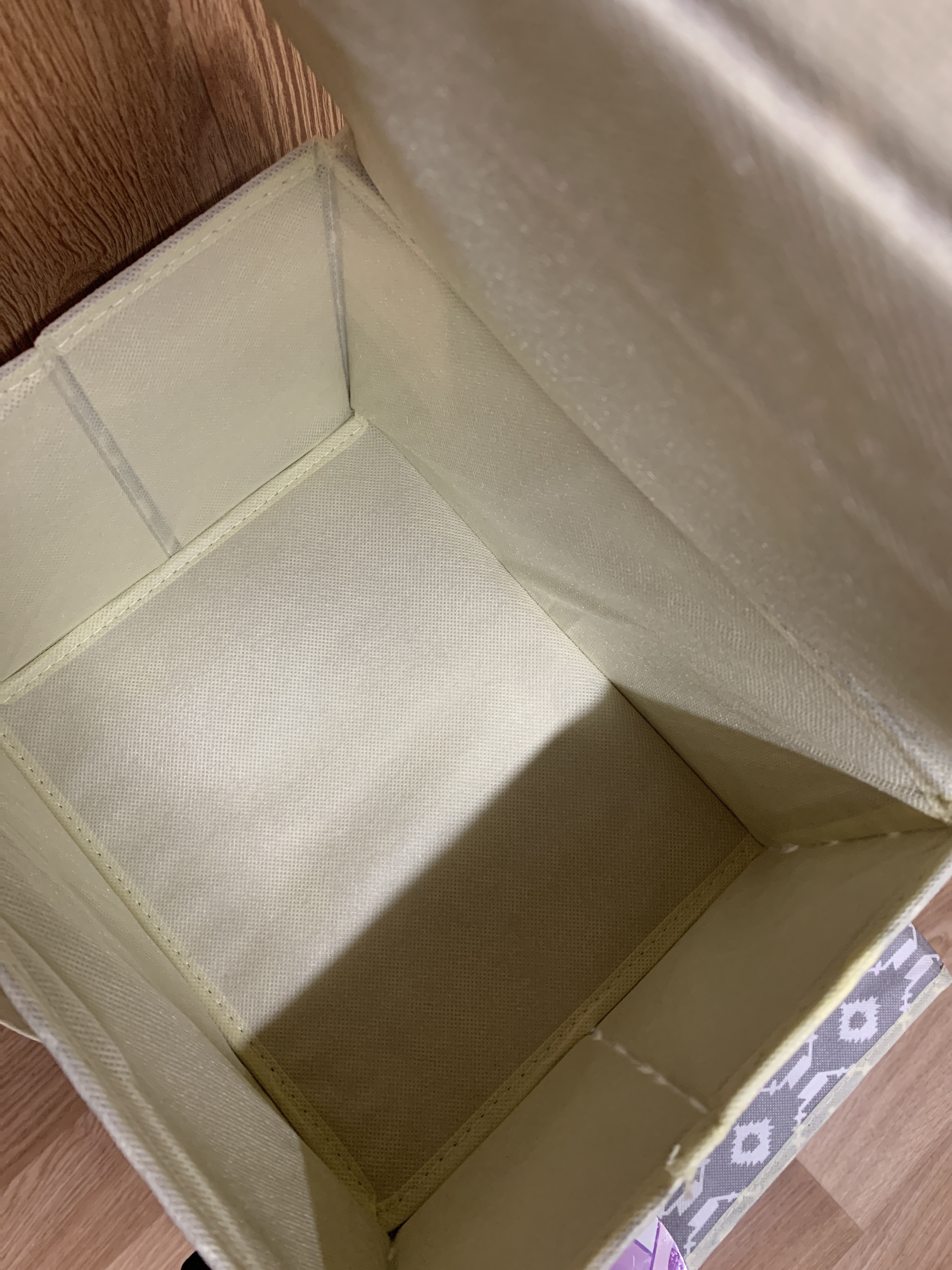 Фотография покупателя товара Короб стеллажный для хранения с крышкой Доляна «Ромбы», 45×30×20 см, цвет серый - Фото 2