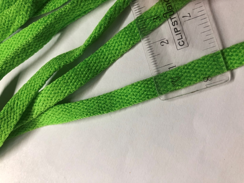 Фотография покупателя товара Шнурки для обуви, пара, плоские, 8 мм, 120 см, цвет зелёный - Фото 1