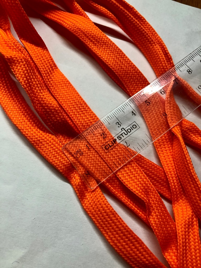 Фотография покупателя товара Шнурки для обуви, пара, плоские, 12 мм, 120 см, цвет оранжевый неоновый