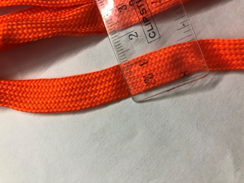 Фотография покупателя товара Шнурки для обуви, пара, плоские, 12 мм, 120 см, цвет оранжевый неоновый - Фото 1