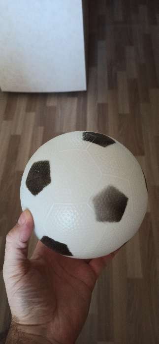 Фотография покупателя товара Мяч детский ZABIAKA «Футбол», d=16 см, 70 г - Фото 6