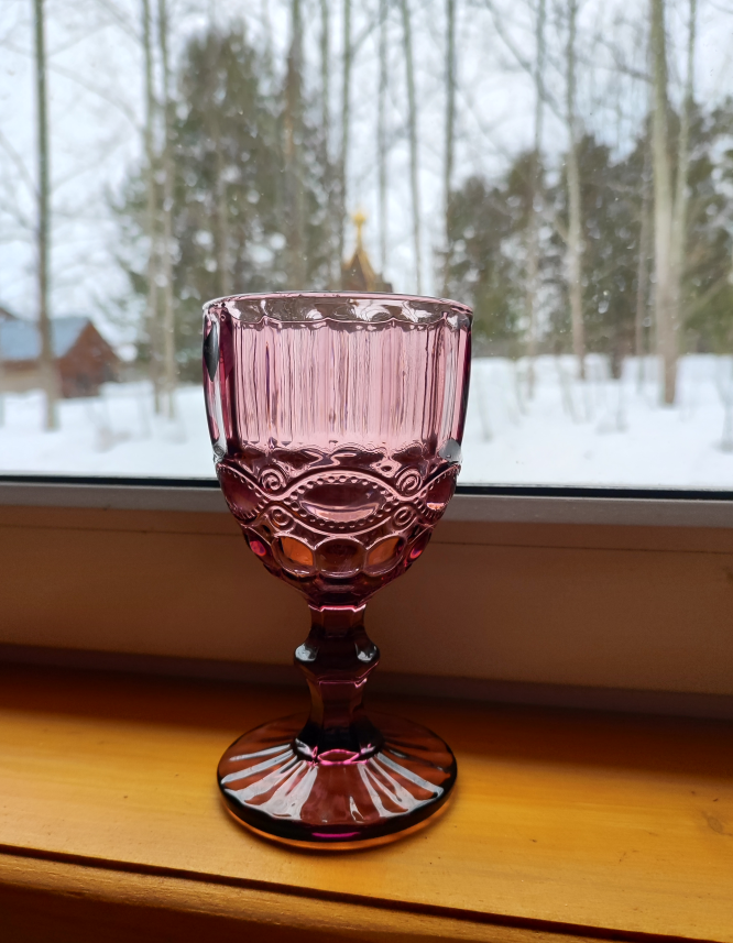 Фотография покупателя товара Набор бокалов стеклянных Magistro «Ла-Манш», 250 мл, 9×17 см, 6 шт, цвет розовый - Фото 1