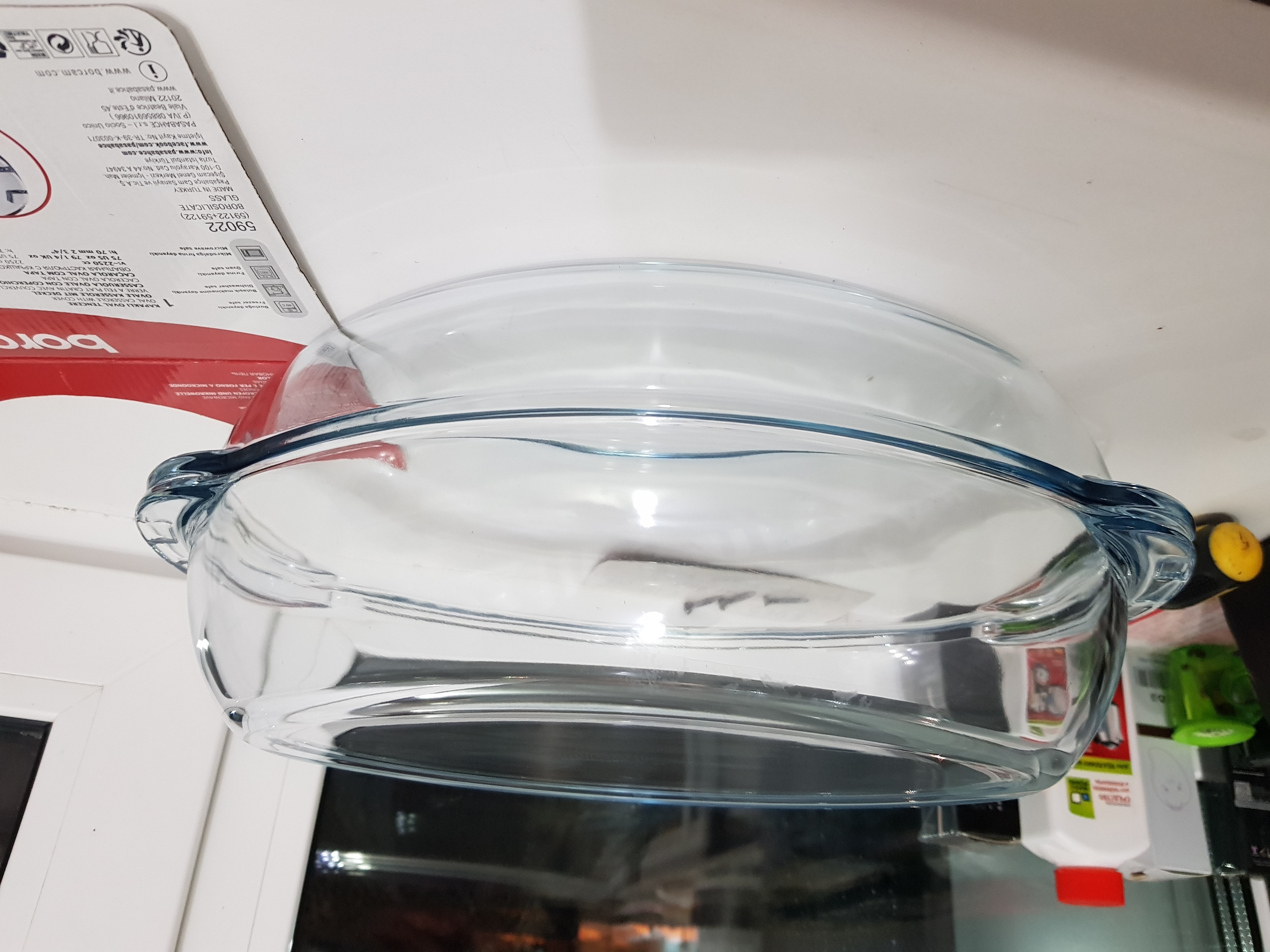 Фотография покупателя товара Утятница овальная из жаропрочного стекла Borcam, 2 л, с крышкой-формой для запекания - Фото 1