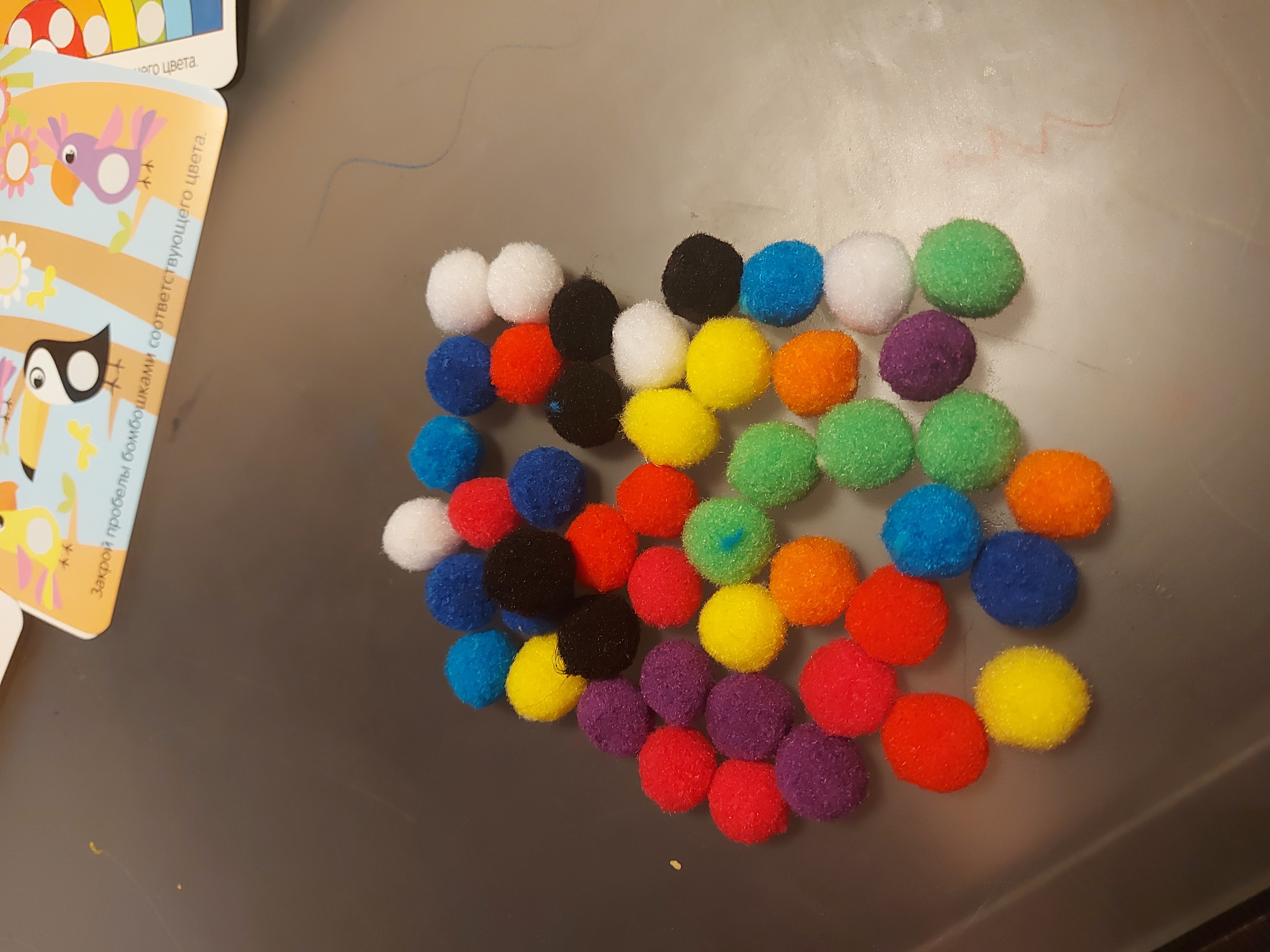 Фотография покупателя товара Развивающий набор «Цветные бомбошки: по методике Монтессори»