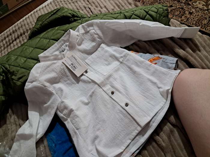 Фотография покупателя товара Рубашка для мальчика MINAKU цвет белый, рост 158 см - Фото 1